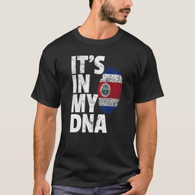 Camiseta Está no meu Dna Costa Rica Bandeira País Souvenir (Frente)