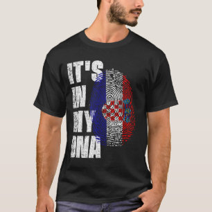 Camiseta ESTÁ NO MEU DNA croatia Flag
