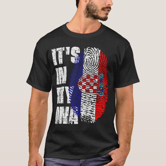 Camiseta Está no meu DNA croatia Flag Boy Gift (Frente)