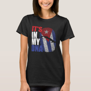 Camiseta Está no meu DNA Cuba Bandeira Cubana