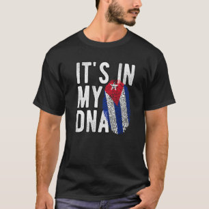 Camiseta Está no meu DNA, Cuba, bandeira Fingerprint