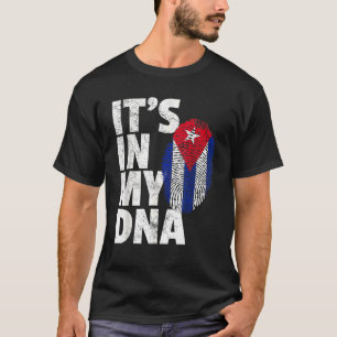 Camiseta Está no meu Dna Cuba Flag Orgulho Cubano Mente Mul