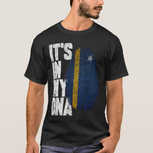 Camiseta Está no meu DNA Curacaoan Orgulhoso Bandeira Curac