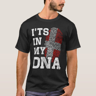 Camiseta Está no meu DNA dinamarquês Impressão Digital Orgu