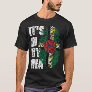 Camiseta Está no meu DNA, Dominica Flag Boy, presente