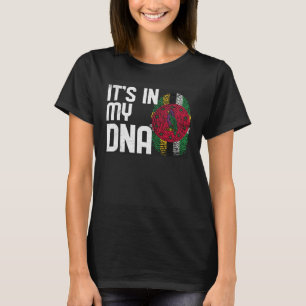 Camiseta Está no meu DNA Dominica Flag Dominicano