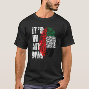Camiseta Está no meu DNA Emirados Árabes Sinalizador UAE Em