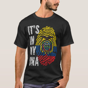 Camiseta Está no meu DNA, Equador, mulheres crianças