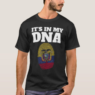 Camiseta Está no meu DNA Equador Sinalizador Impressão Digi