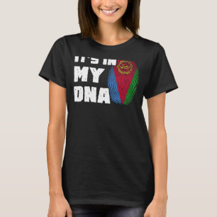 Camiseta Está no meu DNA, eritreia, sinalizador, mulheres.