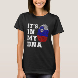 Camiseta Está no meu DNA Eslovenos Orgulhosos Bandeira da E