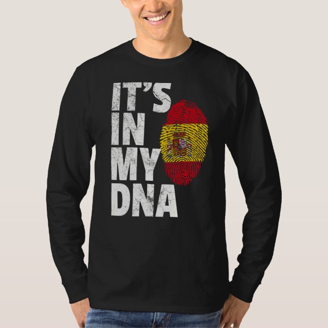 Camiseta Está no meu DNA, Espanha Espanhola, mulheres (Frente)