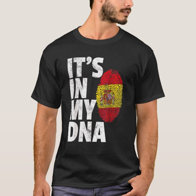 Camiseta Está no meu Dna Espanha Espanhola Orgulho Nacional (Frente)