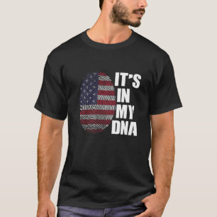 Camiseta Está no meu Dna EUA Origem Americana