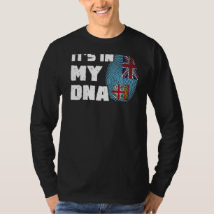 Camiseta Está no meu DNA, Fiji Flag Homens Imprimidos Mulhe