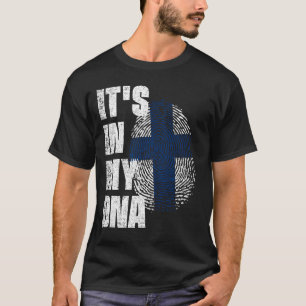 Camiseta ESTÁ NO MEU DNA Finlândia Flag