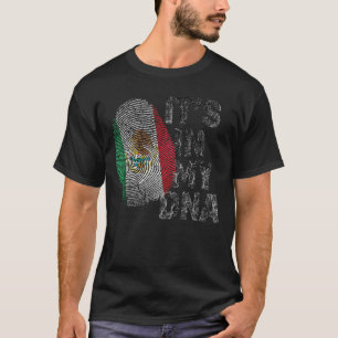 Camiseta Está no meu DNA Flag do México Patrimônio Mexicano