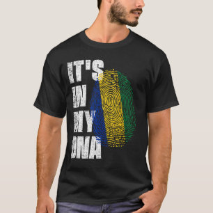 Camiseta ESTÁ NO MEU DNA Gabon Flag