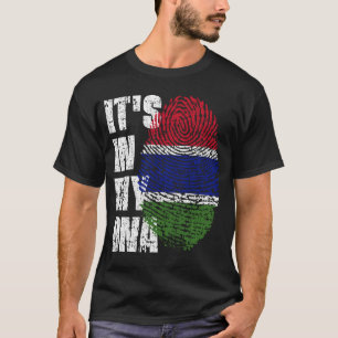 Camiseta Está no meu DNA Gambia Flag Boy Gift