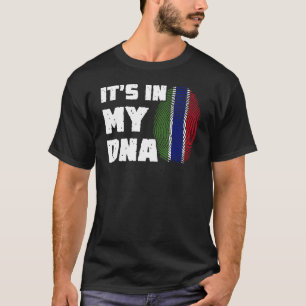 Camiseta Está no meu DNA Gâmbia Sinalizador Homens Imprimid