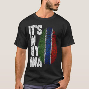 Camiseta Está no meu DNA Gambian Ortodia Bandeira Gâmbia