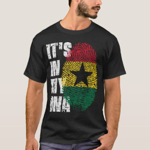 Camiseta Está no meu DNA Gana Flag Boy Gift