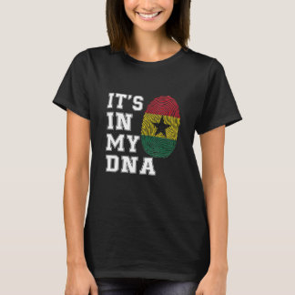 Camiseta Está no meu DNA Gana Orgulhosa Bandeira Gana