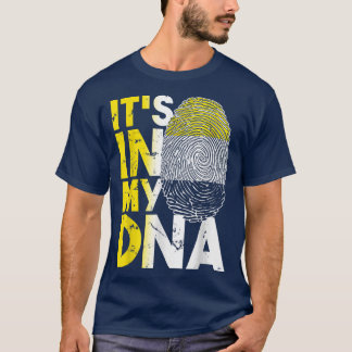 Camiseta Está no meu DNA Garifuna Flag Afro Caribe 
