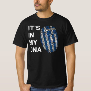 Camiseta Está no meu DNA, Grécia de impressão digital, home