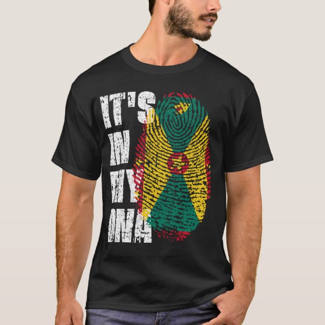 Camiseta Está no meu DNA Grenada Flag Boy Gift (Frente)