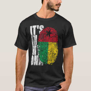 Camiseta Está no meu DNA Guiné Bissau, Gráfico de Homens