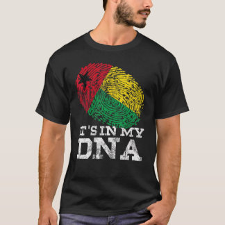 Camiseta Está no meu Dna Guiné Bissau, Vintage, Bandeira do