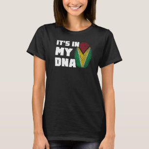 Camiseta Está no meu DNA, "Guyana Flag Fingerprint Men Wome