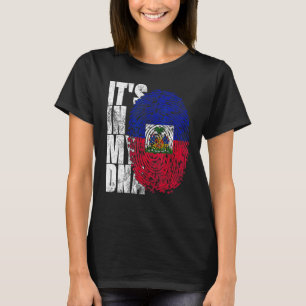 Camiseta Está no meu DNA Haiti Gráfico para Homens Mulheres