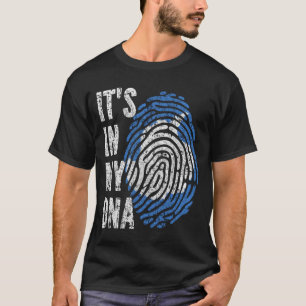 Camiseta Está no meu DNA, homens da Antártica, mulheres cri