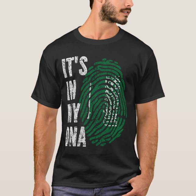 Camiseta Está no meu DNA, Homens da Arábia Saudita, mulhere (Frente)