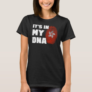 Camiseta Está no meu DNA, Hong Kong Flag Fingerprint Men Wo