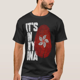 Camiseta Está no meu DNA Hong Kong Orgulhoso Bandeira de Ho