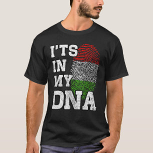 Camiseta Está no meu DNA húngaro Impressão digital orgulhos
