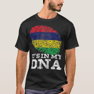 Camiseta Está no meu DNA Ilhas Maurícias, a bandeira Vintag