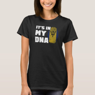 Camiseta Está no Meu DNA Impressão Digital Bandeira de Barb
