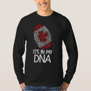 Camiseta Está no meu DNA Impressão digital da bandeira ca