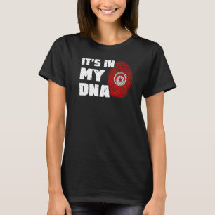 Camiseta Está no meu DNA impressão digital da bandeira da T