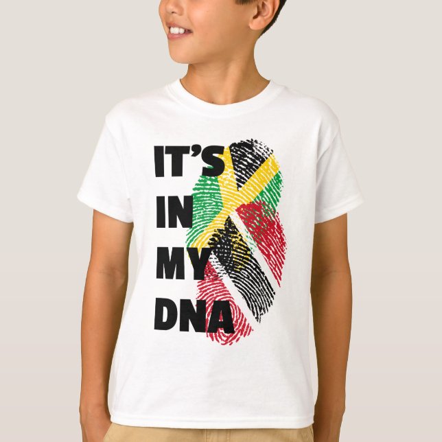 Camiseta Está no meu DNA - Impressão digital em Trinidad e  (Frente)
