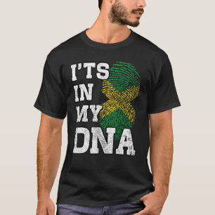 Camiseta Está no meu DNA, Impressão Digital jamaicana Orgul