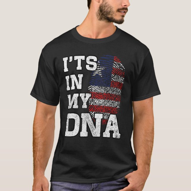 Camiseta Está no meu DNA, Impressão Digital Liberiana, Orgu (Frente)