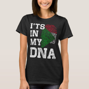Camiseta Está no meu DNA, impressões digitais sudanesas, Or