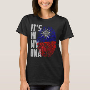Camiseta Está no meu DNA, Indicador Taiwan de Bandeira