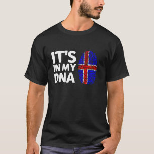 Camiseta Está no meu DNA Islandês Sinalizador Impressão Dig