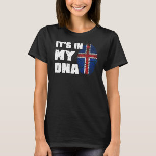 Camiseta Está no meu DNA, Islândia, Sinalizador, Homens Imp